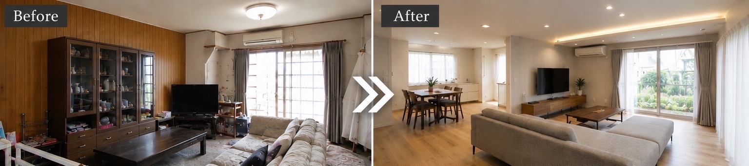 LDK リフォーム Before/After